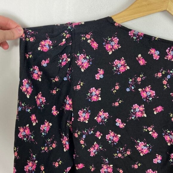 NEW AFRM Hart Floral Print Peplum Cutout Top Bohemian Nordstrom Bell Sleeve Boho - Picture 11 of 15